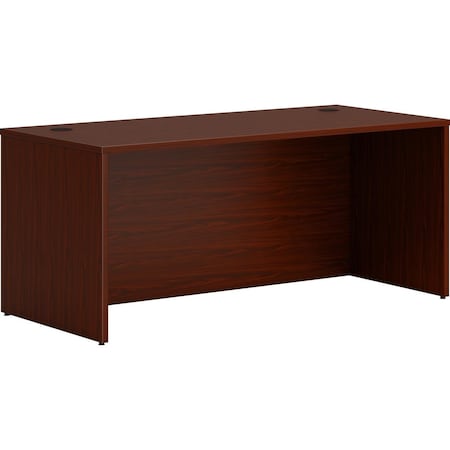 Seatsolutions 66 in. Rectangle Shell Desk, Mahogany SE2493441
